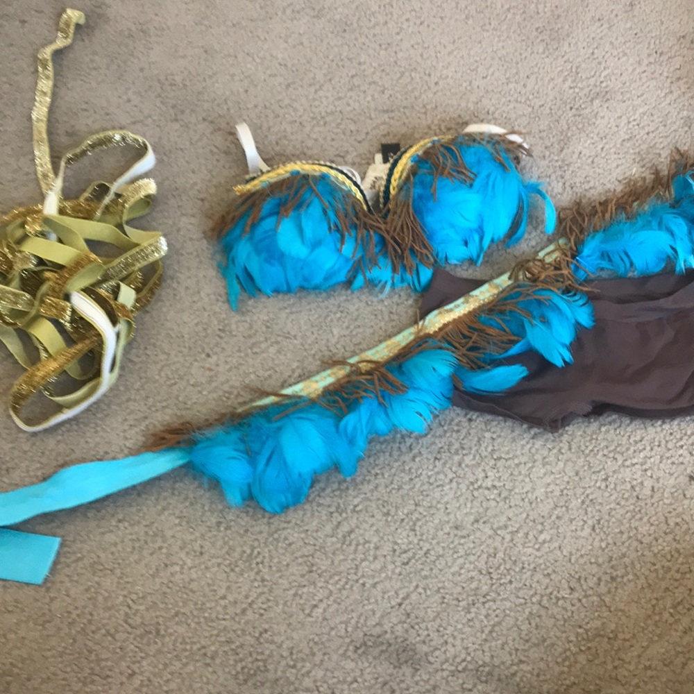 Indian feather rave, festival outfit. Handmade